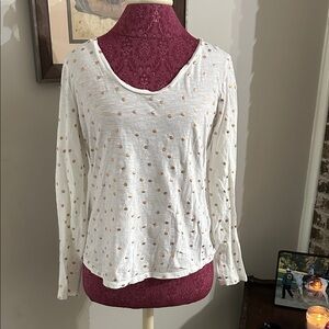 LOFT White Top with Copper Dots